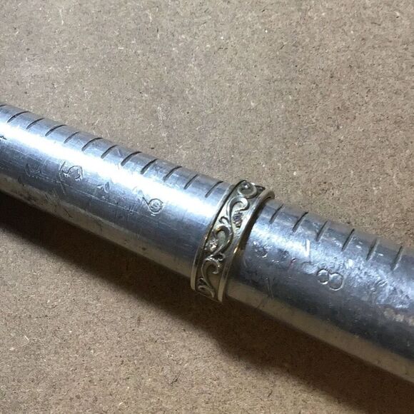 Ring, Sterling Silver Ring Band with 4 CZ, NEW, size 7, Handmade, Wedding, Artis - Picture 7 of 7